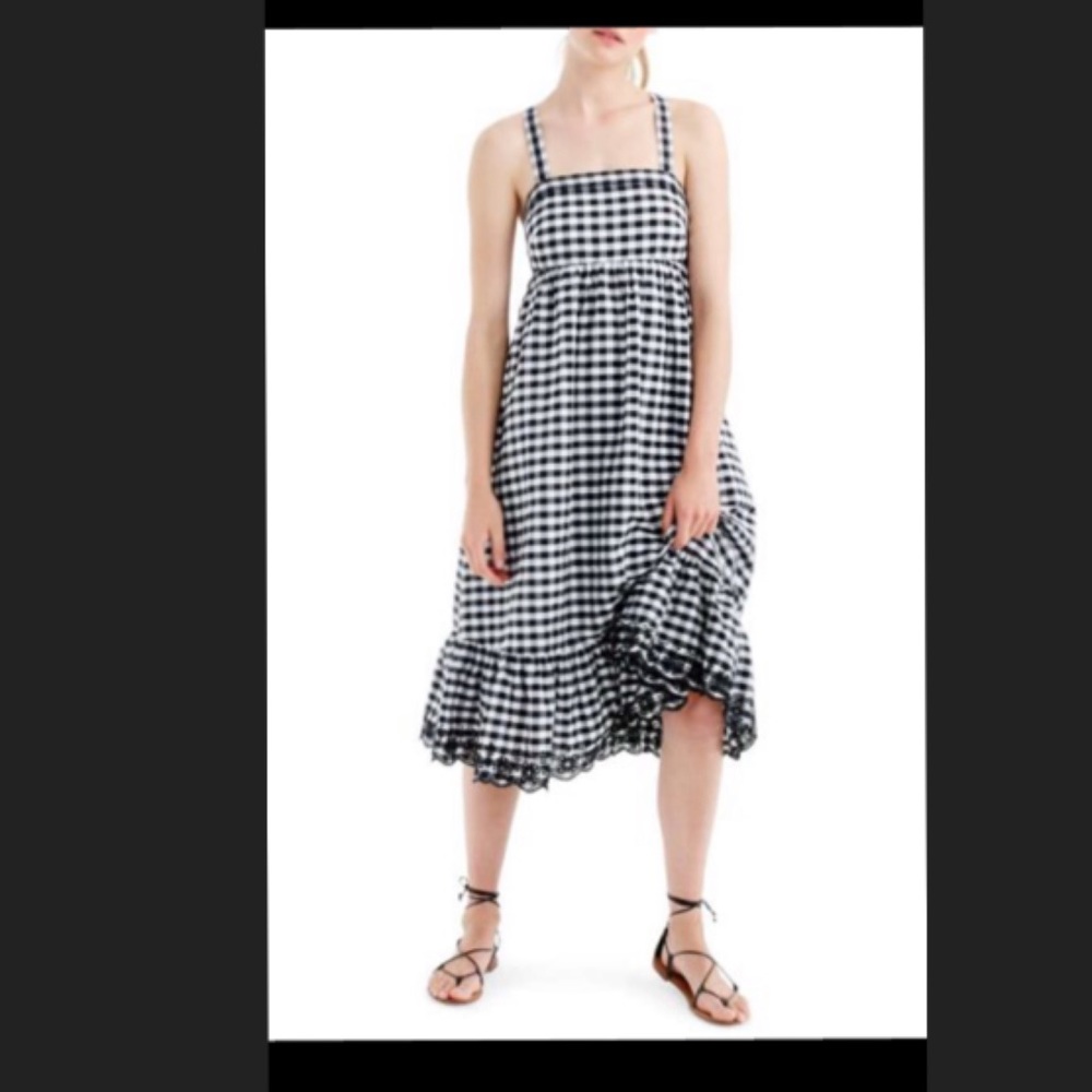 JCrew Dress in Black and White Gingham